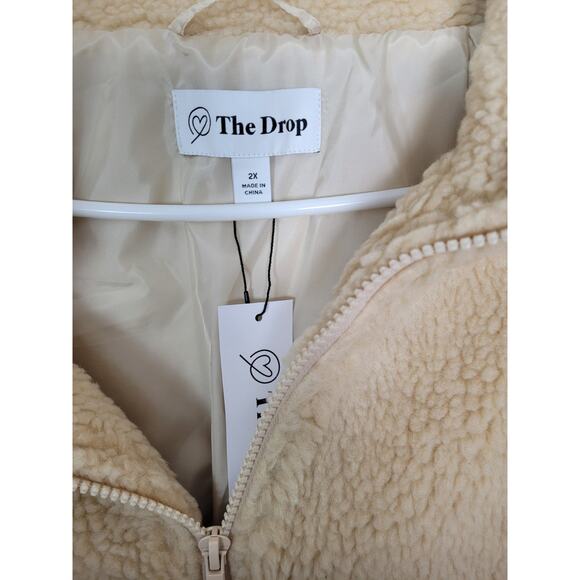 The Drop Women's Lee Sherpa Bomber Jacket Sandstorm Size 2X - Picture 5 of 9